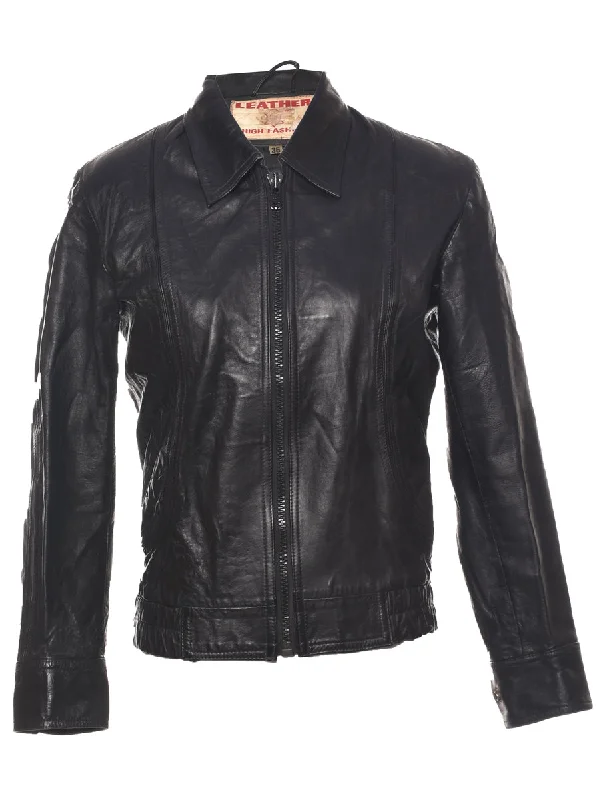 Black Leather Jacket - M