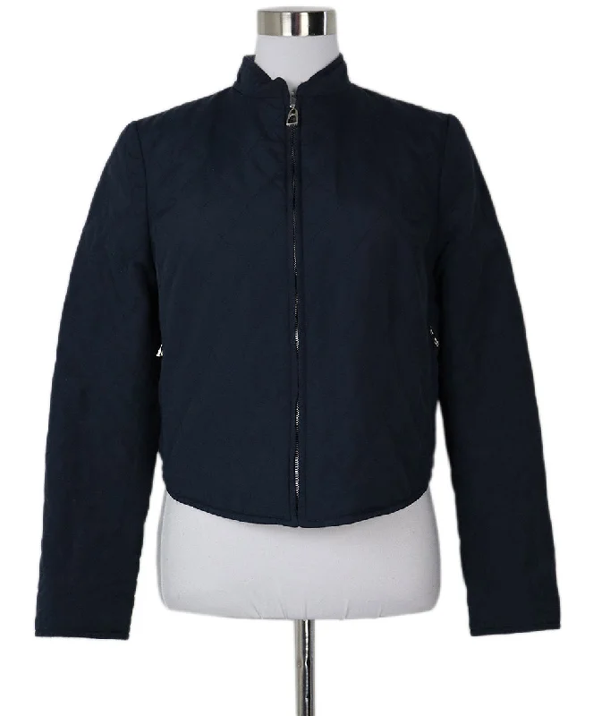 Hermes Navy & Grey Reversible Jacket sz 6