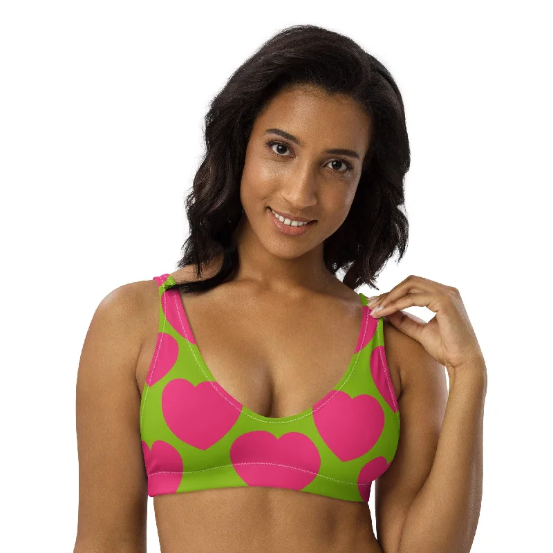 Bikini top (recycled) - ELLIE LOVE pink lime