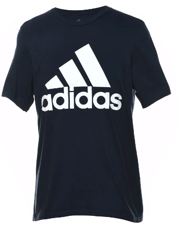 Adidas Printed Black & White T-shirt - M