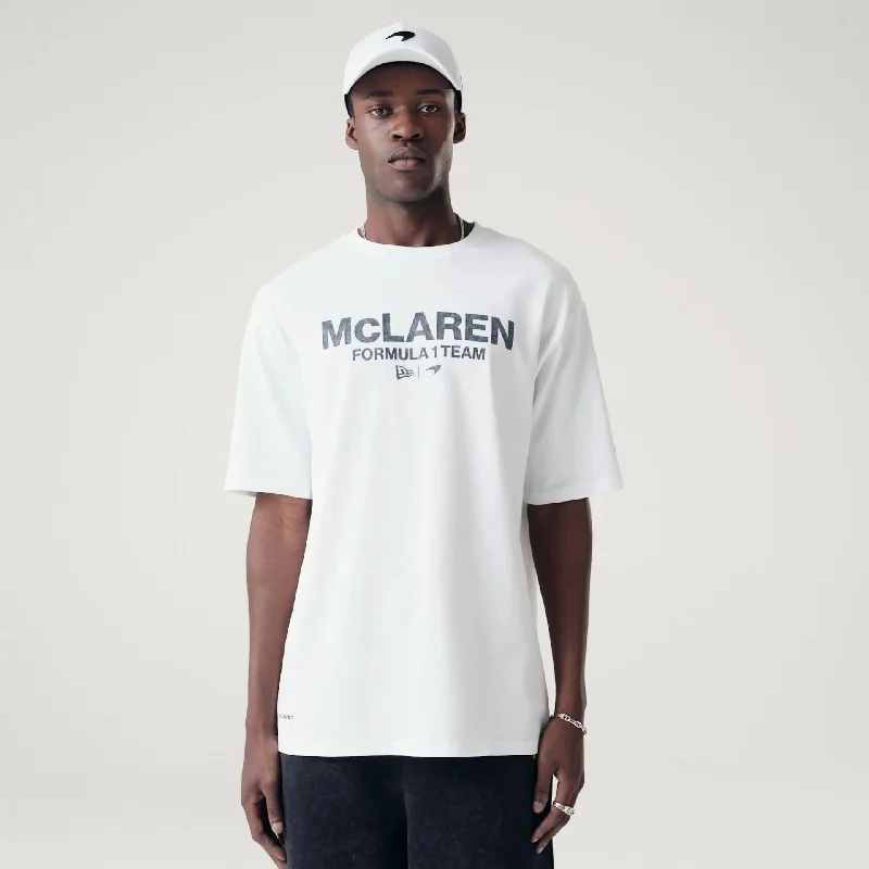 McLaren Racing Washed Black On White Oversized T-Shirt