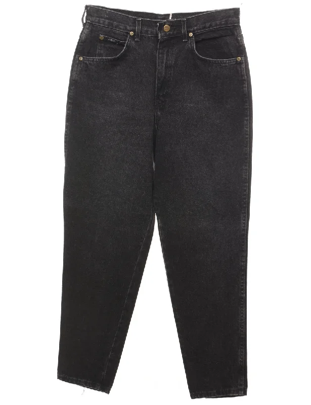 Black High Waist Tapered Jeans - W30 L27