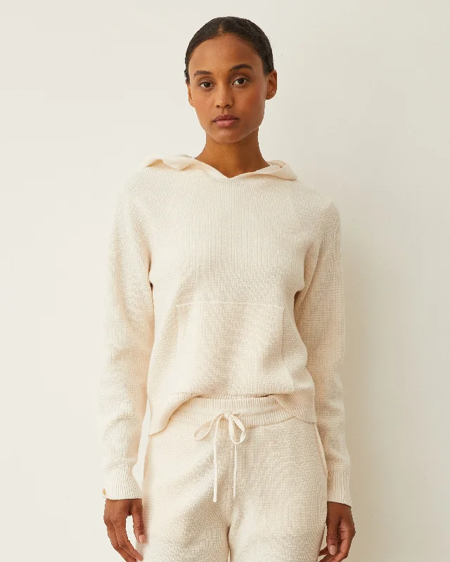 Soft Knit Waffle Kangaroo Pullover