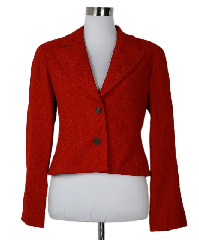 Chanel Fall 1998 Red Wool Blazer sz 6