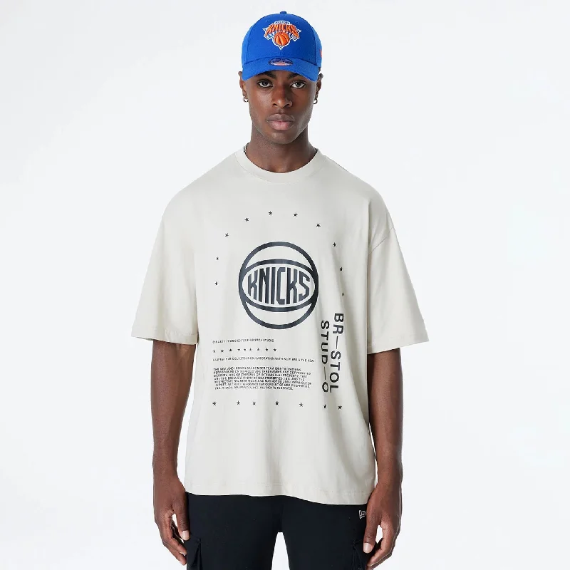 New York Knicks Bristol Studio x NBA Light Beige Oversized T-Shirt