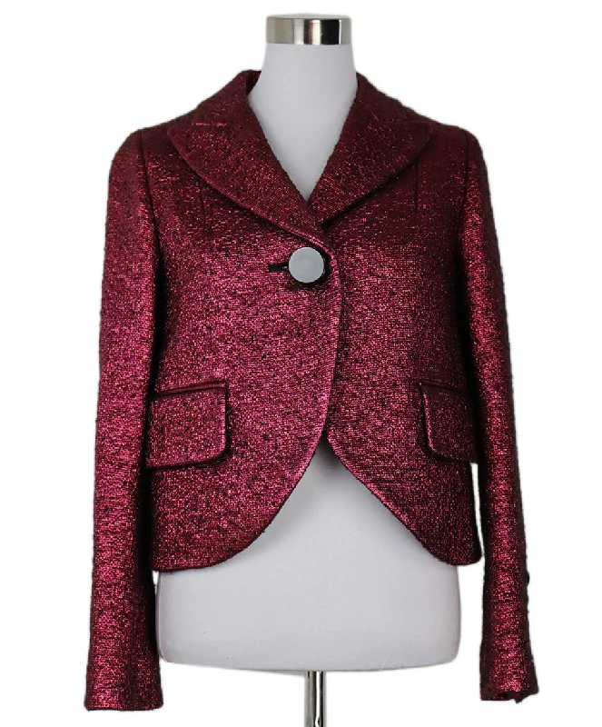 Marc Jacobs Fuchsia Lurex Blazer sz 4