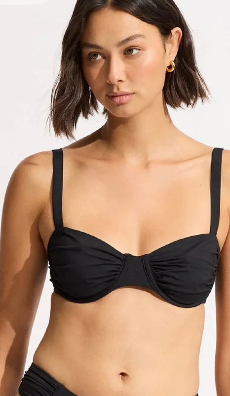 RUCHED UNDERWIRE TOP