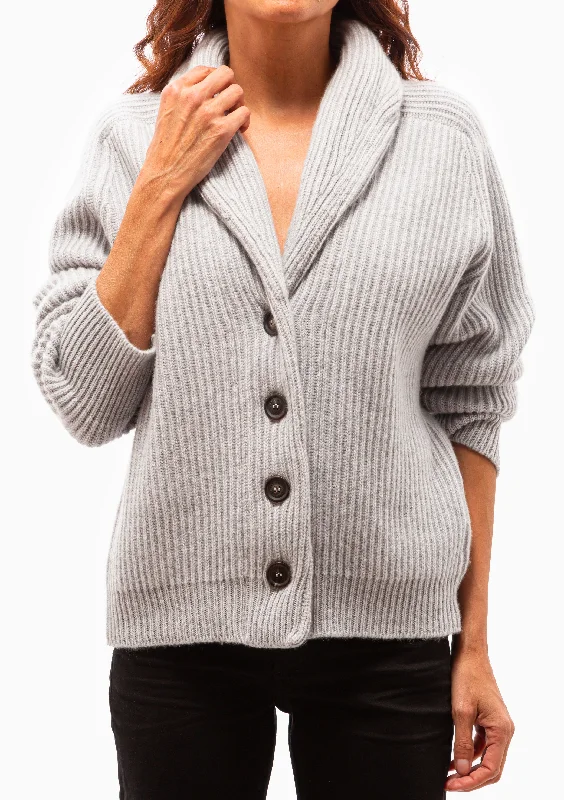 Mini Yacht Cardigan | Feather Grey