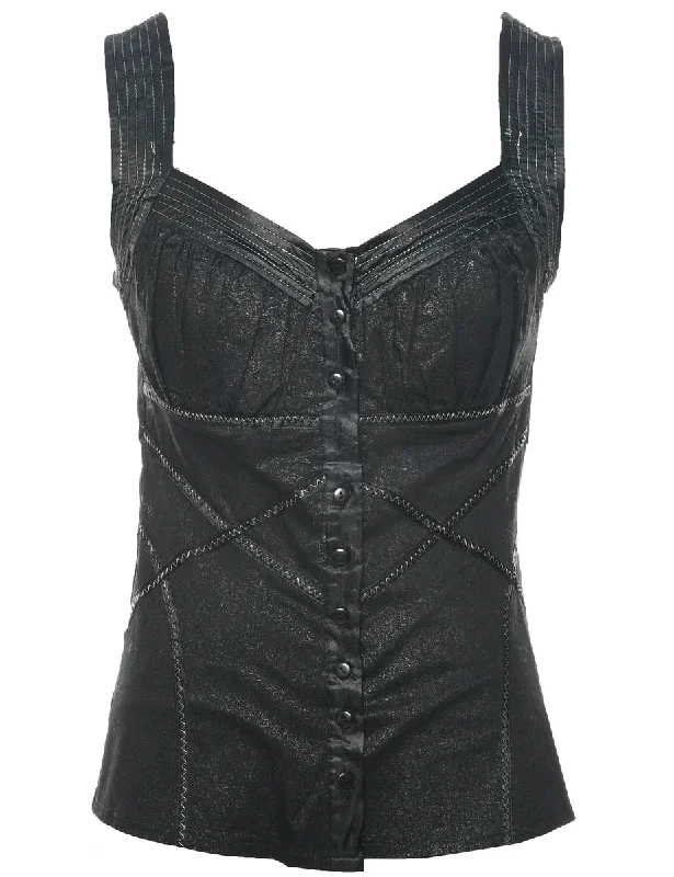 Black Evening Top - S