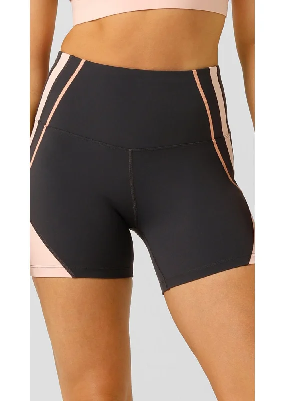 Lorna Jane Embrace Your Pace Pocket 12cm Bike Short - Dark Titanium Multi