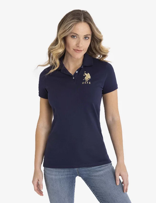 USPA METALLIC PRINT POLO SHIRT