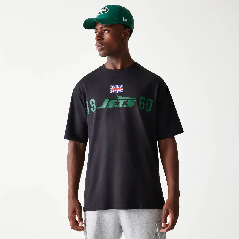 New York Jets NFL Games Square Arch Black Oversized T-Shirt