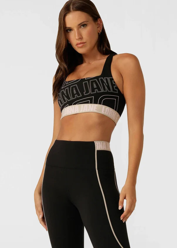 Lorna Jane Break Line Sports Bra - Black