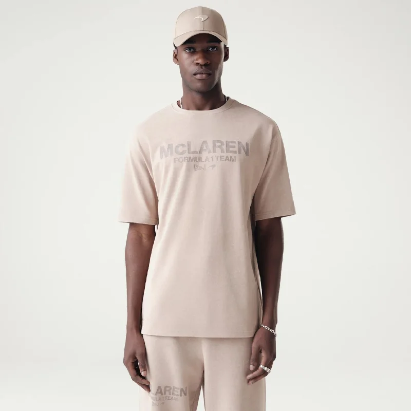 McLaren Racing Washed Pack Beige On Beige Oversized T-Shirt