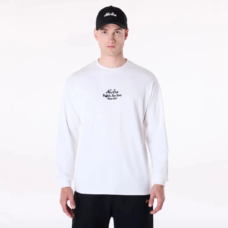 New Era Graphic White Long Sleeve T-Shirt