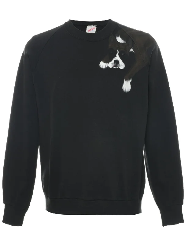 Black Dog Animal Sweatshirt - XL