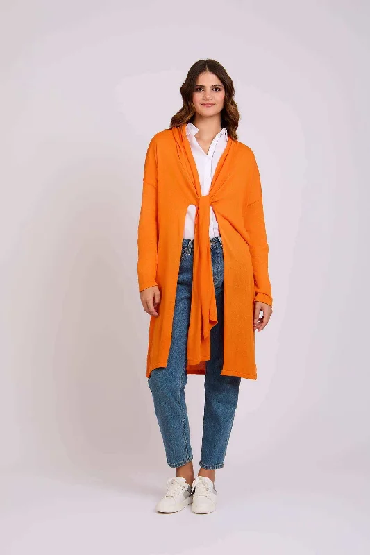 Women Regular Fit Cardigan - Musk Orange