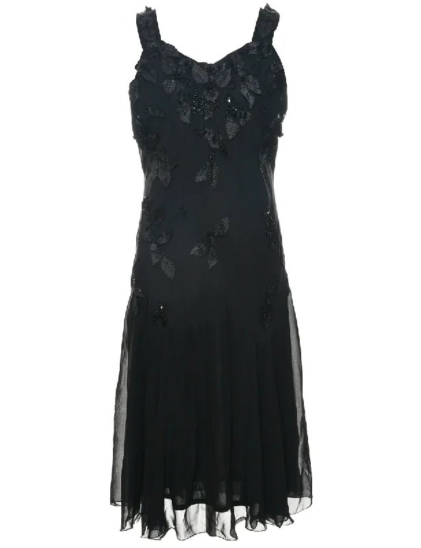 Black Evening Dress - L