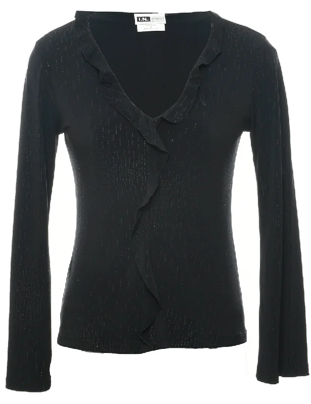 Black Evening Top - S