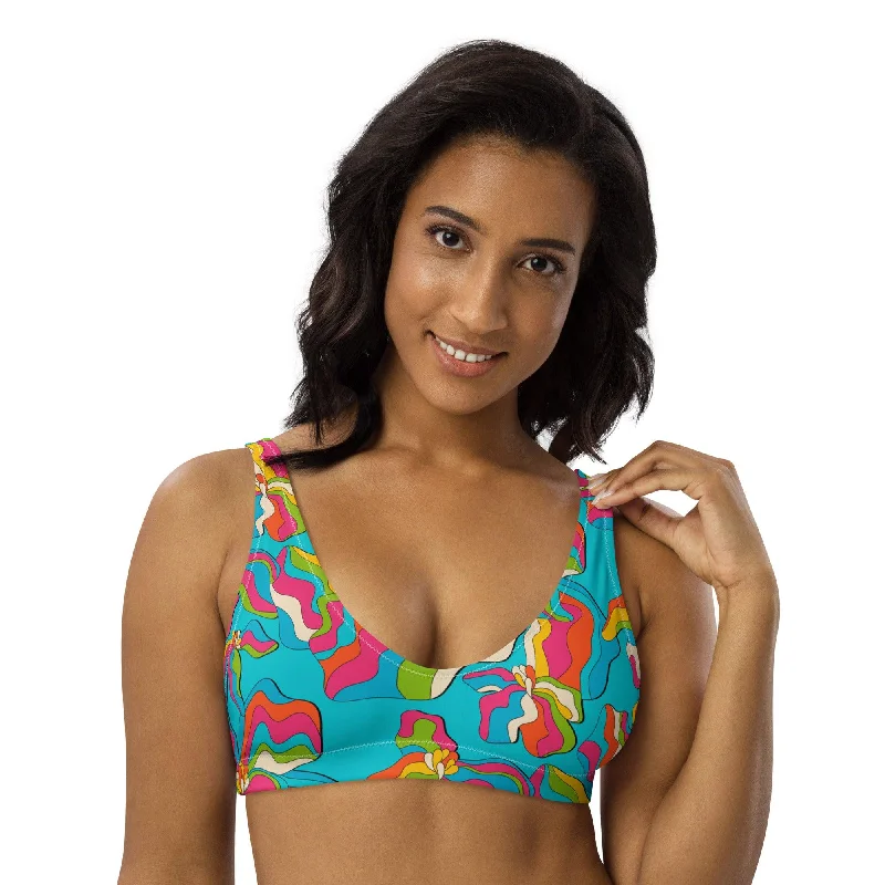 Bikini top (recycled) - SASSY IRIS turquoise