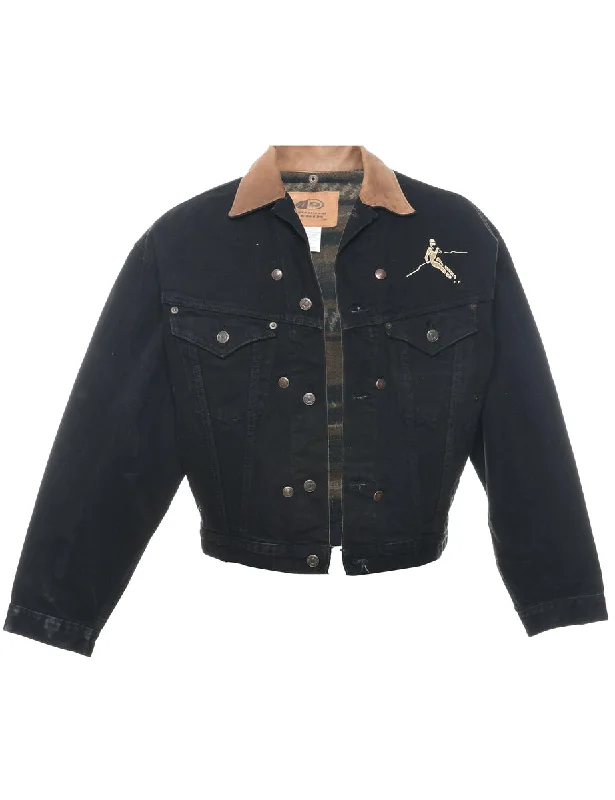 Black Denim Jacket - S