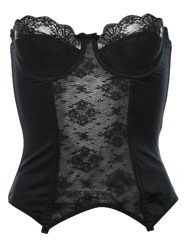 Black Lace Bustier - S