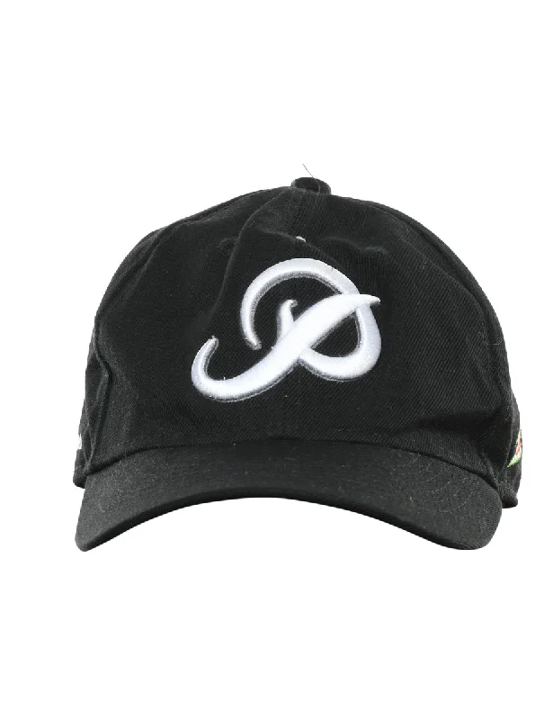 Black Embroidery P Cap - XS