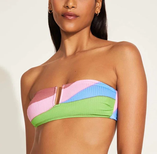 URSULA BANDEAU TOP - ABSTRACT COLOURBLOCK ECORIB BT