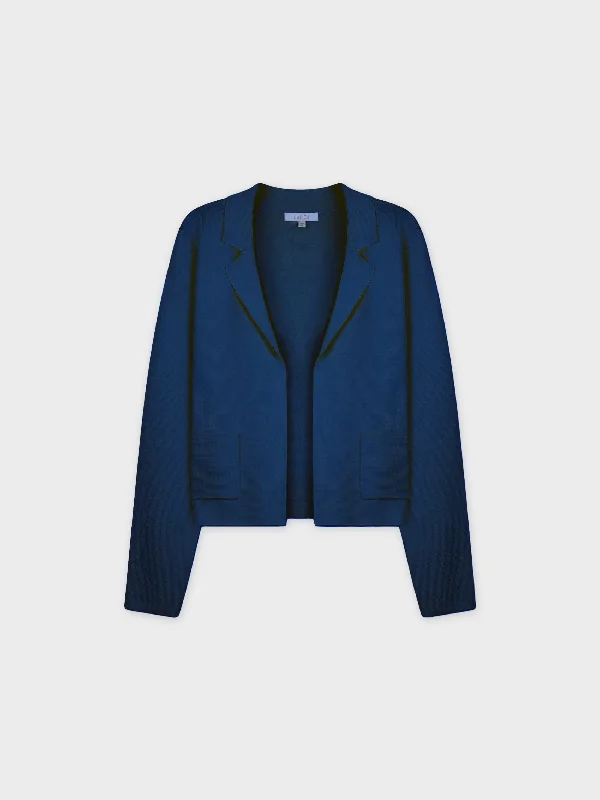 KNIT BLAZER-NAVY