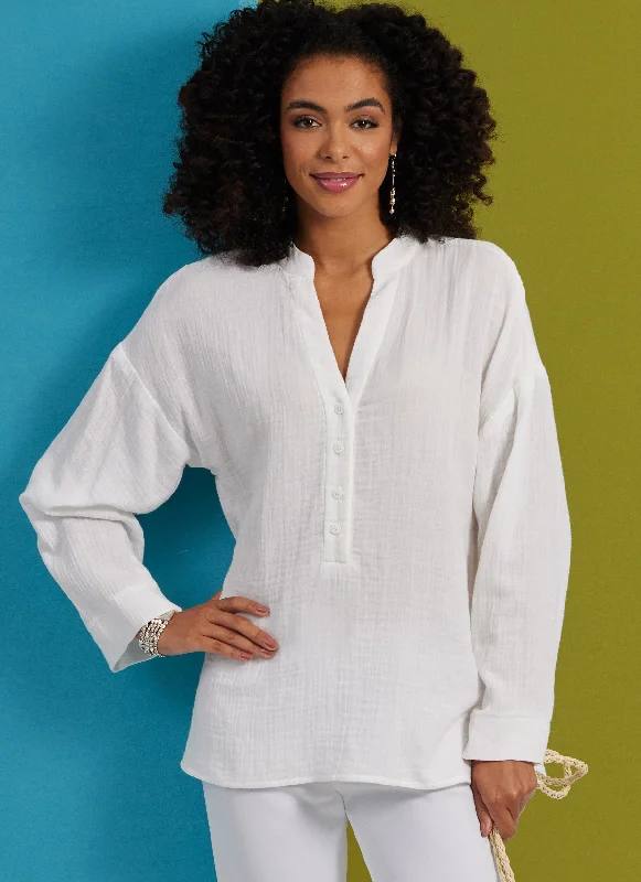 Butterick Sewing Pattern B6929 Misses’ Top and Tunic Sleek Women's Metallic