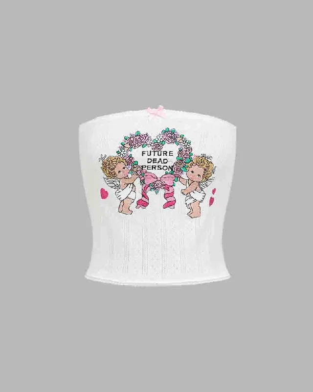 Future Dear Person Graphic Tube Top Cozy Women's Winter