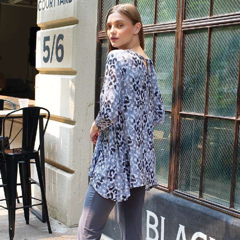 Soft Pleat Knit - Back Tie Tunic - Leopard - Final Sale! Adventure