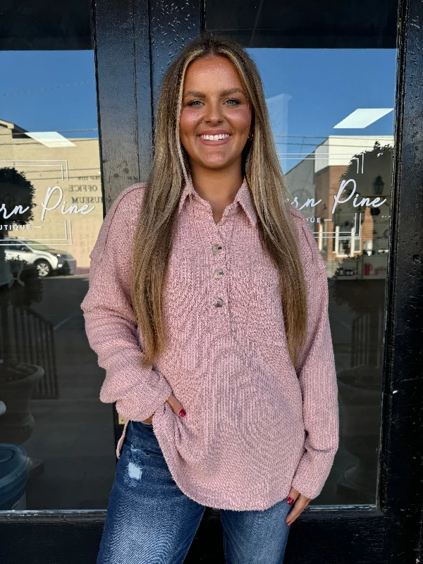 Blush shacket pullover Edgy Women's Punk