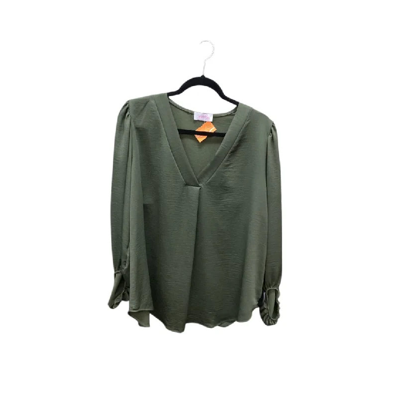 Top Long Sleeve By Clothes Mentor In Green, Size: Xl Casual Women's Japanese 