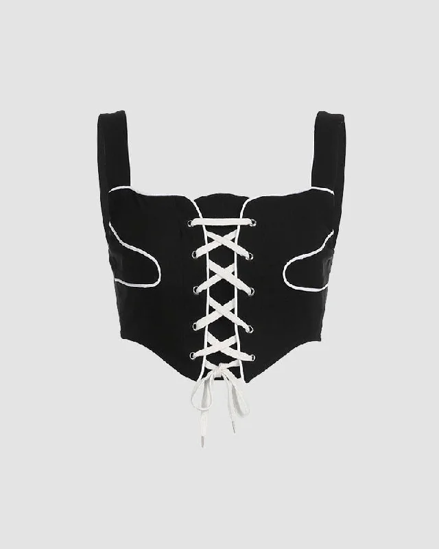First Base Lace Up Top Sharp Women's Italian
